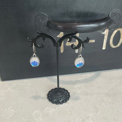 Oval Moonstone Earrings